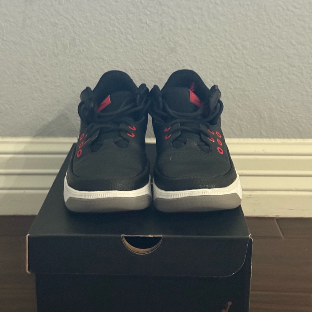 Jordan Black and Red Sneakers Athletic Style